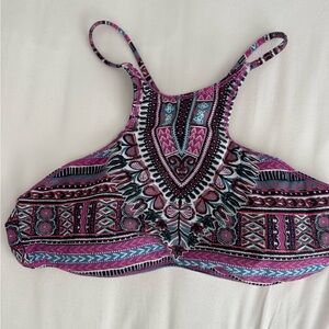 Lucky Brand Women's halter reversible bathing suit top